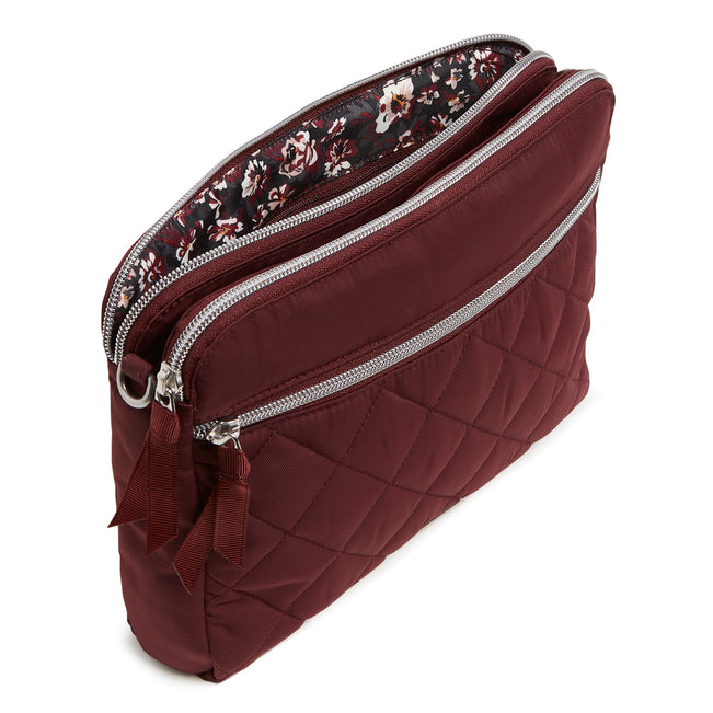 Triple Compartment Crossbody Bag