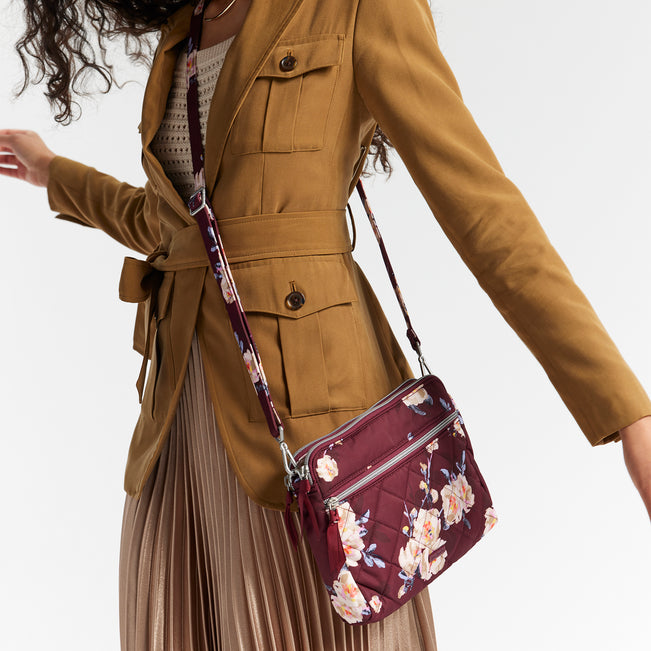 Triple Compartment Crossbody Bag