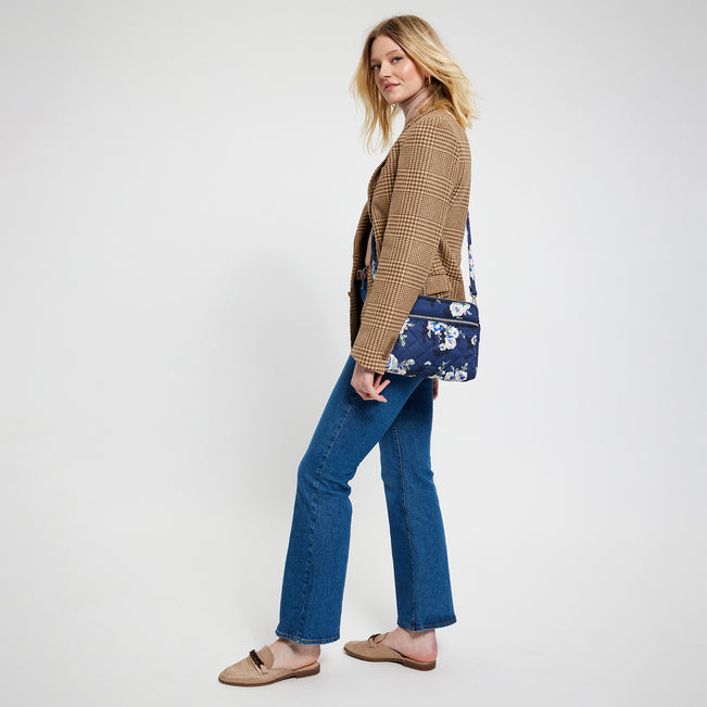 Triple Compartment Crossbody Bag