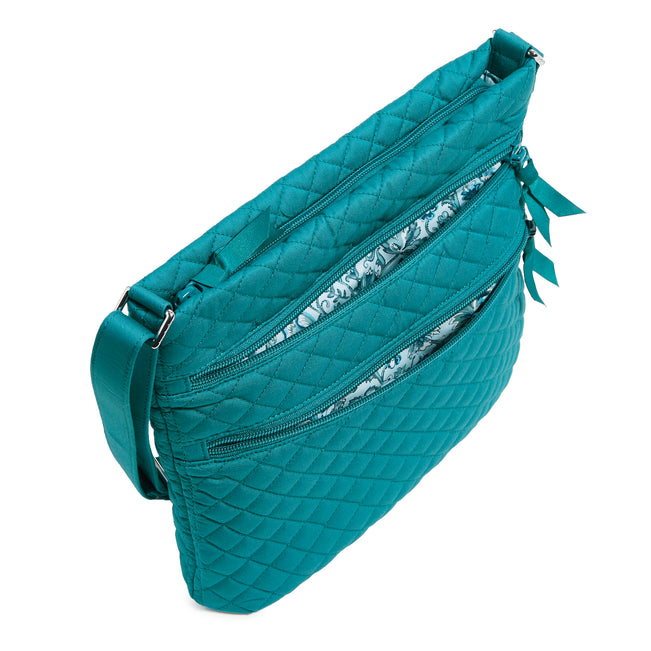 Triple Zip Hipster Crossbody Bag