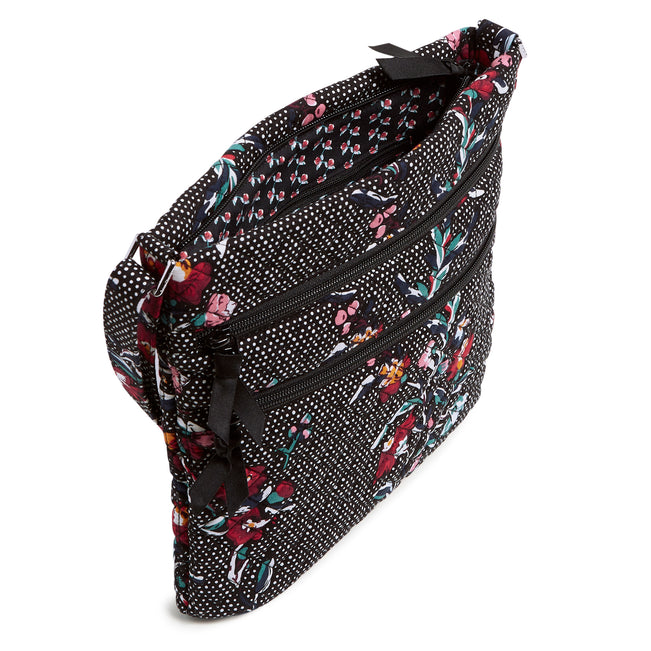 Triple Zip Hipster Crossbody Bag