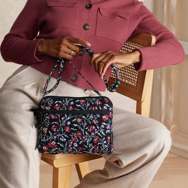 Triple Compartment Crossbody Bag