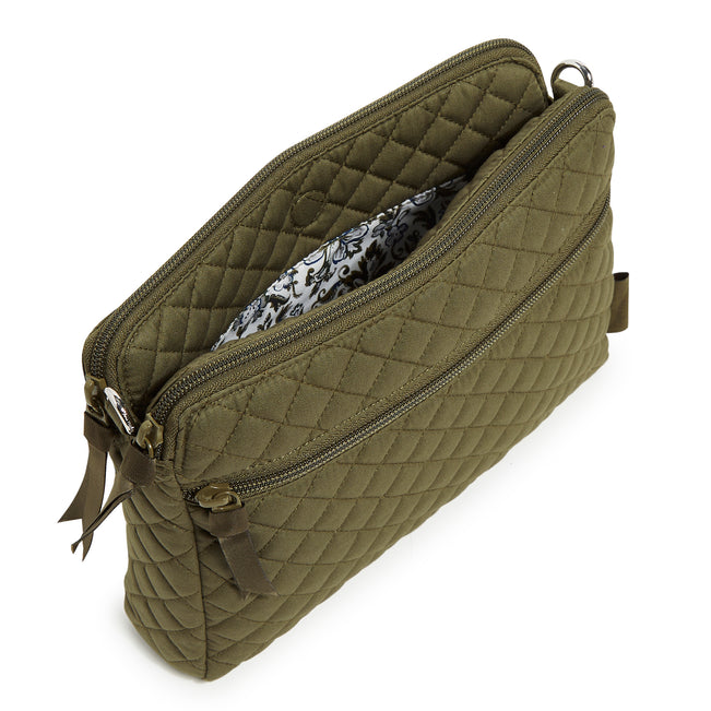 Triple Compartment Crossbody Bag
