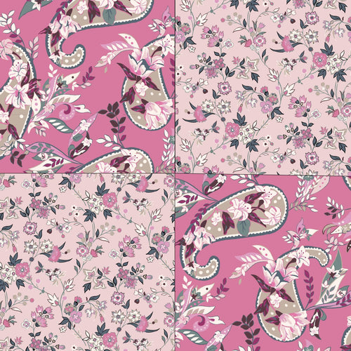 Botanical Paisley Pink Patchwork