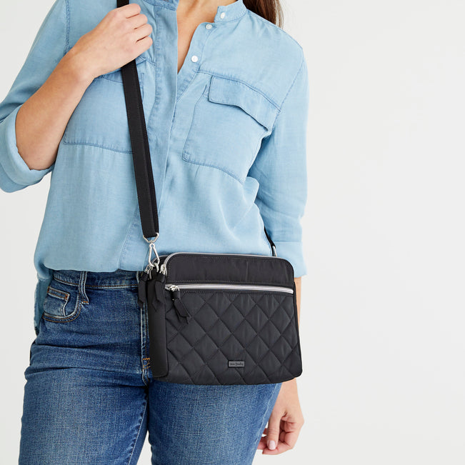 Triple Compartment Crossbody Bag