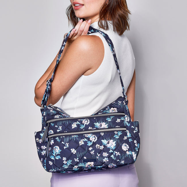 Triple Zip Shoulder Bag