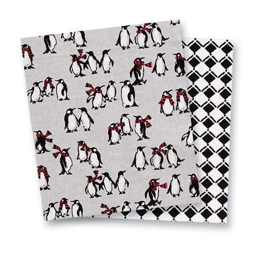 Playful Penguins Gray Image