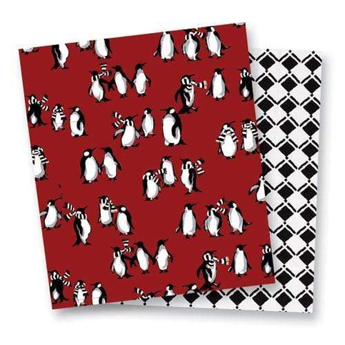 Playful Penguins Red Image